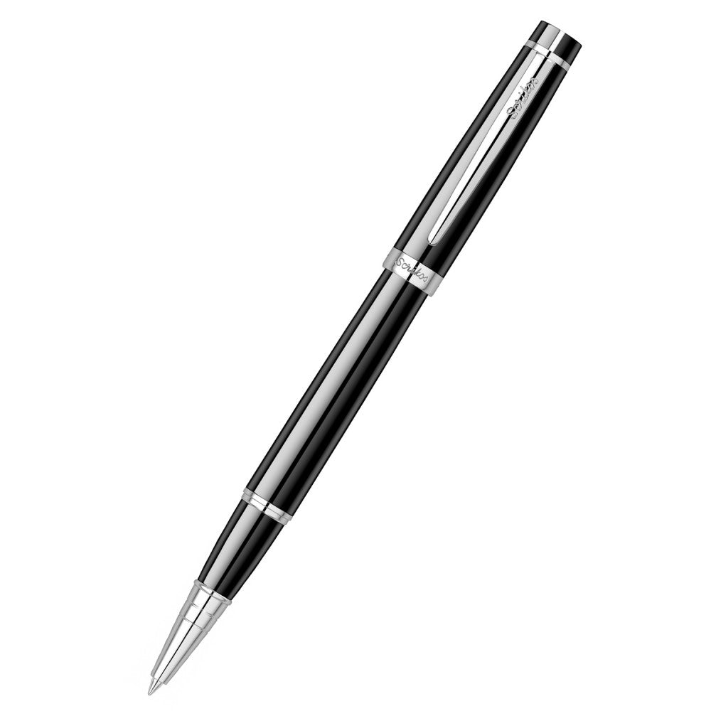 Scrikss | Honour 38 | Glossy Black | Roller Pen | Chrome Plated Trims Scrikss